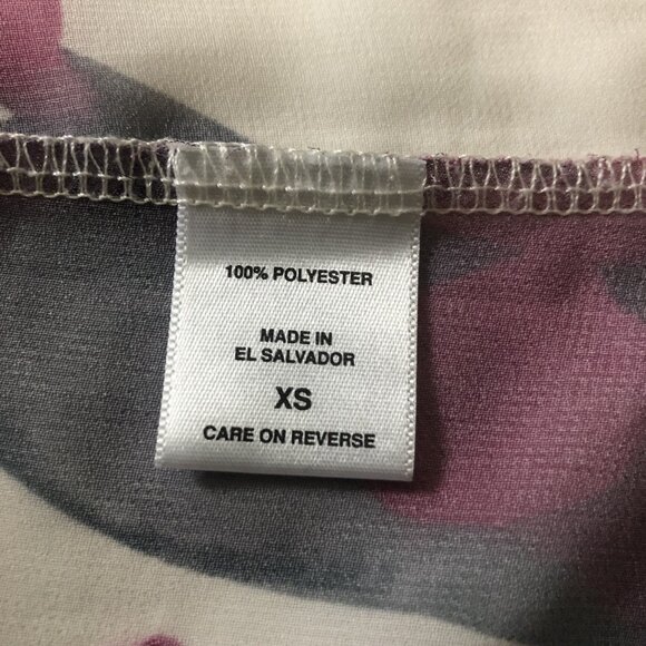 SWEET PEA by Stacy Frati Flower Print Blouse Back V-neck with Bow Sz S-M - Picture 7 of 8